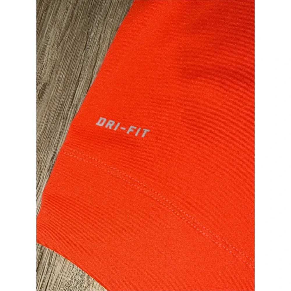 Nike Pro Girls Youth Medium Orange And Purple Hooded‎ Pullover Dri Fit